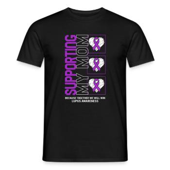 Chemise de sensibilisation au lupus, soutenir ma mère purple - T-shirt homme - noir - Devant - AI Model Male 178 light (178cm)