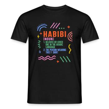 Habibi Substantiv Definition Shirt, lustiges Arabisch - Männer T-Shirt - Schwarz - Vorne - AI Model Male 178 light (178cm)