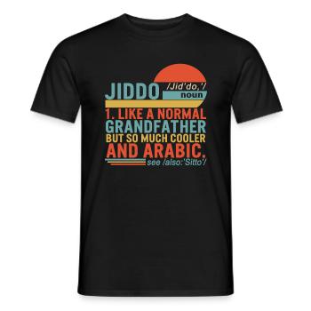 Jiddo Substantiv Definition Hemd, arabischer Großvater - Männer T-Shirt - Schwarz - Vorne - AI Model Male 178 light (178cm)