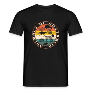 Animals Of Australia Shirt, Australische Tiere - Männer T-Shirt - Schwarz - Vorne - AI Model Male 178 light (178cm)