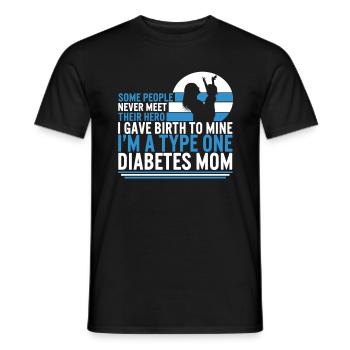 Diabetes Awareness Shirt, ich bin ein Typ Eins Diabetes - Männer T-Shirt - Schwarz - Vorne - AI Model Male 178 light (178cm)