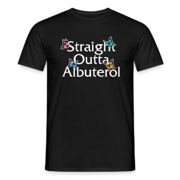 Atemtherapeutenhemd, Straight Outta - Männer T-Shirt - Schwarz - Vorne - AI Model Male 178 light (178cm)