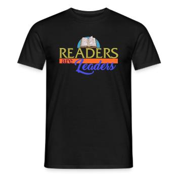 Leser sind Führer Hemd, lesen Tee, lustiges Buch - Männer T-Shirt - Schwarz - Vorne - AI Model Male 178 light (178cm)
