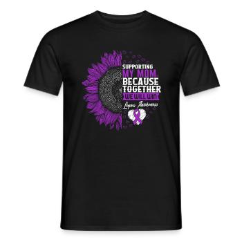 Chemise de sensibilisation au lupus, soutenir ma mère purple - T-shirt homme - noir - Devant - AI Model Male 178 light (178cm)