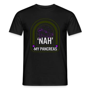 Atemtherapeutenhemd, nein Meine Bauchspeicheldrüse - Männer T-Shirt - Schwarz - Vorne - AI Model Male 178 light (178cm)