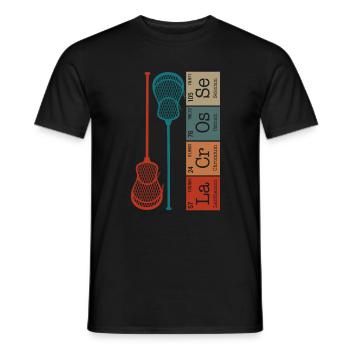 Lacrosse Periodic Table Element Shirt, Lacrosse - Men's T-Shirt - black - Front - AI Model Male 178 light (178cm)