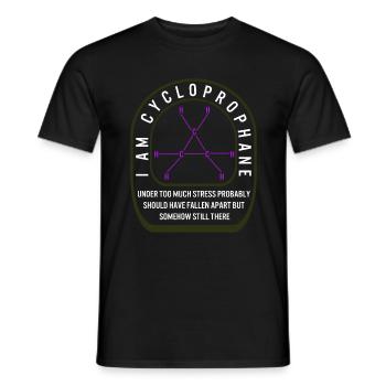 Chemise Chemical Element, Je Suis Cyclopropane Bio - T-shirt homme - noir - Devant - AI Model Male 178 light (178cm)