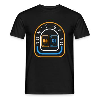 Chemical Element Na Cl Shirt, Ne soyez pas si salé - T-shirt homme - noir - Devant - AI Model Male 178 light (178cm)