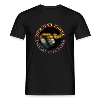 Opa-Shirt, Opa-Enkel-Freunde fürs Leben, - T-shirt homme - noir - Devant - AI Model Male 178 light (178cm)