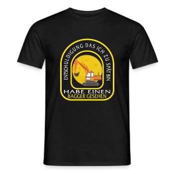 Entschuldigung Ich Bin ich habe ein Bagger-Shirt - Men's T-Shirt - black - Front - AI Model Male 178 light (178cm)