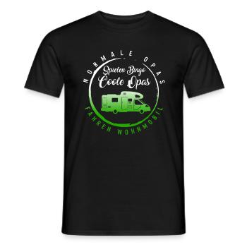 Normal Opas Spielen Bingo Coole Opas Fahren - Men's T-Shirt - black - Front - AI Model Male 178 light (178cm)