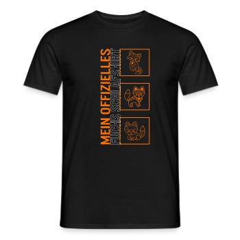 Mein offizielles Fuchs-Schlafhemd, schlafender - Men's T-Shirt - black - Front - AI Model Male 178 light (178cm)