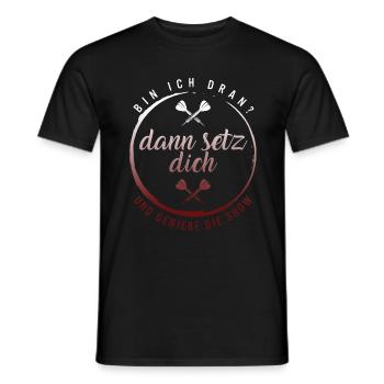 Ich bin dran? Dann sitzen und genießen Sie das - Men's T-Shirt - black - Front - AI Model Male 178 light (178cm)