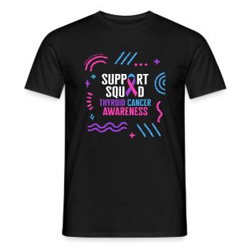 Schilddrüsenkrebs Awareness Shirt, Support Squad - Männer T-Shirt - Schwarz - Vorne - AI Model Male 178 light (178cm)