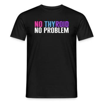 Schilddrüsenkrebs-Awareness-Shirt, keine Schilddrüse Nein - Männer T-Shirt - Schwarz - Vorne - AI Model Male 178 light (178cm)