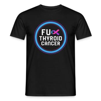 Schilddrüsenkrebs Awareness Shirt, Fick Schilddrüse - Männer T-Shirt - Schwarz - Vorne - AI Model Male 178 light (178cm)