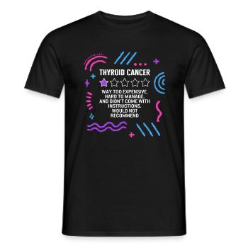 Thyroid Cancer Awareness Shirt, One Star Rating - Men's T-Shirt - black - Front - AI Model Male 178 light (178cm)