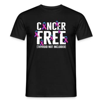 Thyroid Cancer Awareness Shirt, Cancer Free - Men's T-Shirt - black - Front - AI Model Male 178 light (178cm)