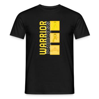 Childhood Cancer Awareness Shirt, Warrior - Men's T-Shirt - black - Front - AI Model Male 178 light (178cm)