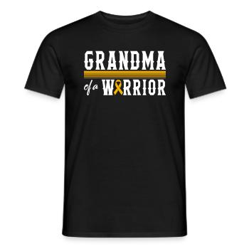 Chemise de sensibilisation au cancer infantile, grand-mère d’un - T-shirt homme - noir - Devant - AI Model Male 178 light (178cm)