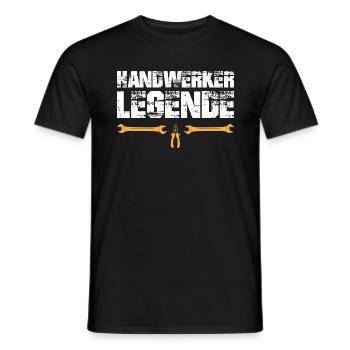 Handwerker Legende - Männer T-Shirt - Schwarz - Vorne - AI Model Male 178 light (178cm)