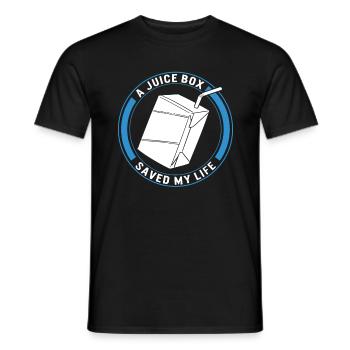 Diabetes Awareness Month Shirt, A Juice Box Saved - Men's T-Shirt - black - Front - AI Model Male 178 light (178cm)