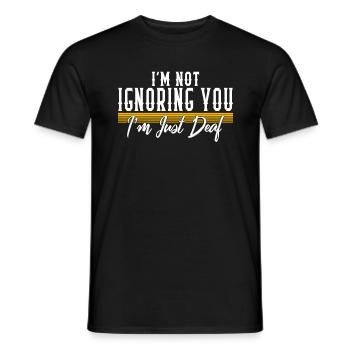 Chemise du Mois de la sensibilisation aux sourds, je ne vous ignore pas - T-shirt homme - noir - Devant - AI Model Male 178 light (178cm)
