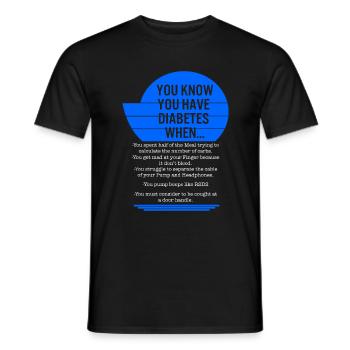 Diabetes Awareness Shirt, von dem Sie wissen, dass Sie es haben - Männer T-Shirt - Schwarz - Vorne - AI Model Male 178 light (178cm)