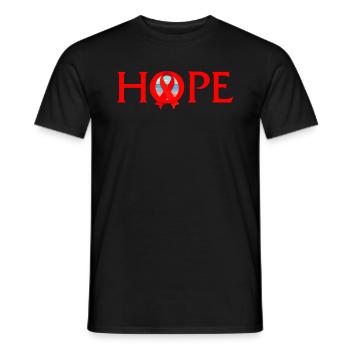 HIV AIDS Awareness Month Shirt, Hope Red Ribbon - Men's T-Shirt - black - Front - AI Model Male 178 light (178cm)