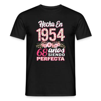 Mujer 68 Cumpleaños Regalo Hecha En 1954, 68 Anos - Men's T-Shirt - black - Front - AI Model Male 178 light (178cm)