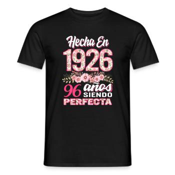 Mujer 96 Cumpleaños Regalo Hecha En 1926, 96 Anos - T-shirt homme - noir - Devant - AI Model Male 178 light (178cm)