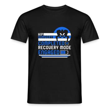 Chemise de chirurgie de la hanche, tee terminé de chirurgie de la hanche, - T-shirt homme - noir - Devant - AI Model Male 178 light (178cm)