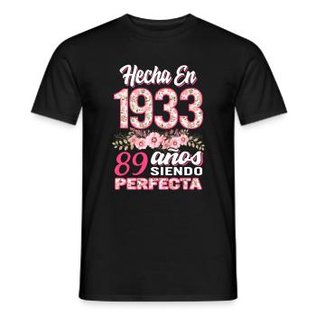 Mujer 89 Cumpleaños Regalo Hecha En 1933, 89 Anos - Männer T-Shirt - Schwarz - Vorne - AI Model Male 178 light (178cm)