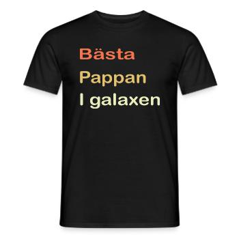 Best Dad in the Galaxy - Men's T-Shirt - black - Front - AI Model Male 178 light (178cm)