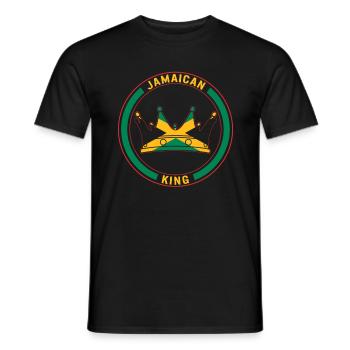 Jamaika Hemd, jamaikanisches König Vatertagsgeschenk - Männer T-Shirt - Schwarz - Vorne - AI Model Male 178 light (178cm)