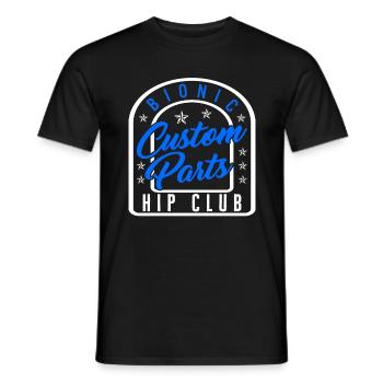 Hip Surgery Shirt, Bionic Custom Parts Hip Club, - Men's T-Shirt - black - Front - AI Model Male 178 light (178cm)