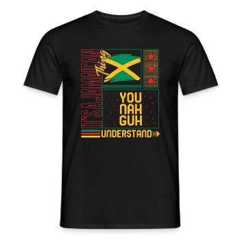 Jamaika Hemd, es ist eine jamaikanische Sache Flagge Design - Männer T-Shirt - Schwarz - Vorne - AI Model Male 178 light (178cm)
