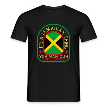 Jamaika Hemd, es ist eine jamaikanische Sache Flagge Design - Männer T-Shirt - Schwarz - Vorne - AI Model Male 178 light (178cm)