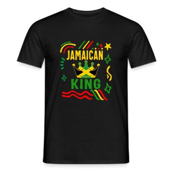 Jamaika Hemd, jamaikanisches König Vatertagsgeschenk - Männer T-Shirt - Schwarz - Vorne - AI Model Male 178 light (178cm)