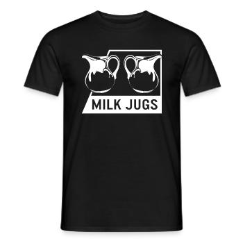Stillhemd, Milchkannen Design lustiges Tee, - Männer T-Shirt - Schwarz - Vorne - AI Model Male 178 light (178cm)