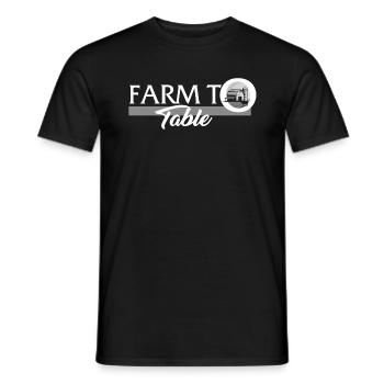 Farm Shirt, Farm To Table Barn Design Tee, - Männer T-Shirt - Schwarz - Vorne - AI Model Male 178 light (178cm)