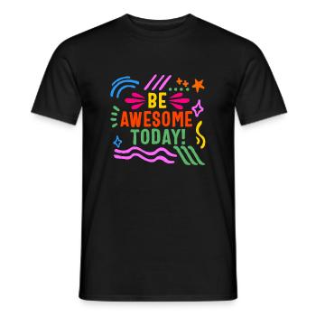 Chemise Positivité, sois génial aujourd’hui tee, croissance - T-shirt homme - noir - Devant - AI Model Male 178 light (178cm)