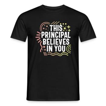 Chemise de positivité, ce directeur croit en vous - T-shirt homme - noir - Devant - AI Model Male 178 light (178cm)