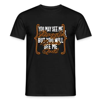 Chemise de positivité, vous me verrez peut-être lutter mais - T-shirt homme - noir - Devant - AI Model Male 178 light (178cm)