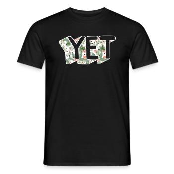Chemise Positivité, mais t-shirt fleuri, éducation des jeunes - T-shirt homme - noir - Devant - AI Model Male 178 light (178cm)