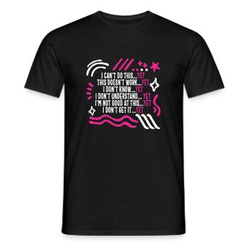 Chemise Positivity, Je ne peux pas encore faire ça Tee, Jeunesse - T-shirt homme - noir - Devant - AI Model Male 178 light (178cm)