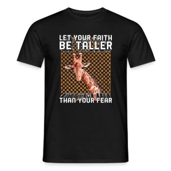 Chemise inspirante, que votre foi soit plus grande - T-shirt homme - noir - Devant - AI Model Male 178 light (178cm)