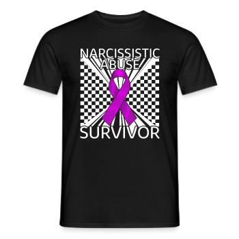 Chemise de sensibilisation narcissique, Abus narcissique - T-shirt homme - noir - Devant - AI Model Male 178 light (178cm)