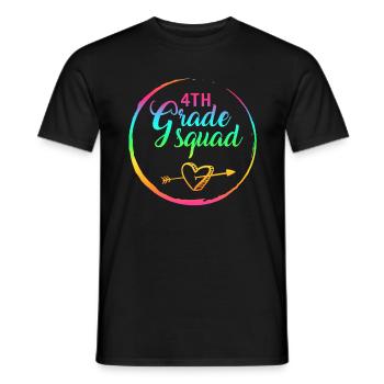 Back to School Shirt, 4th Grade Squad Arrow Tee, - Men's T-Shirt - black - Front - AI Model Male 178 light (178cm)