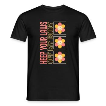 Pro Choice Shirt, garde tes lois de mon corps - T-shirt homme - noir - Devant - AI Model Male 178 light (178cm)